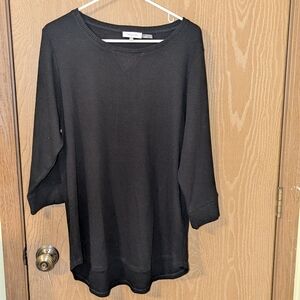 Calvin Klein 3/4 sleeve black thermal top XL